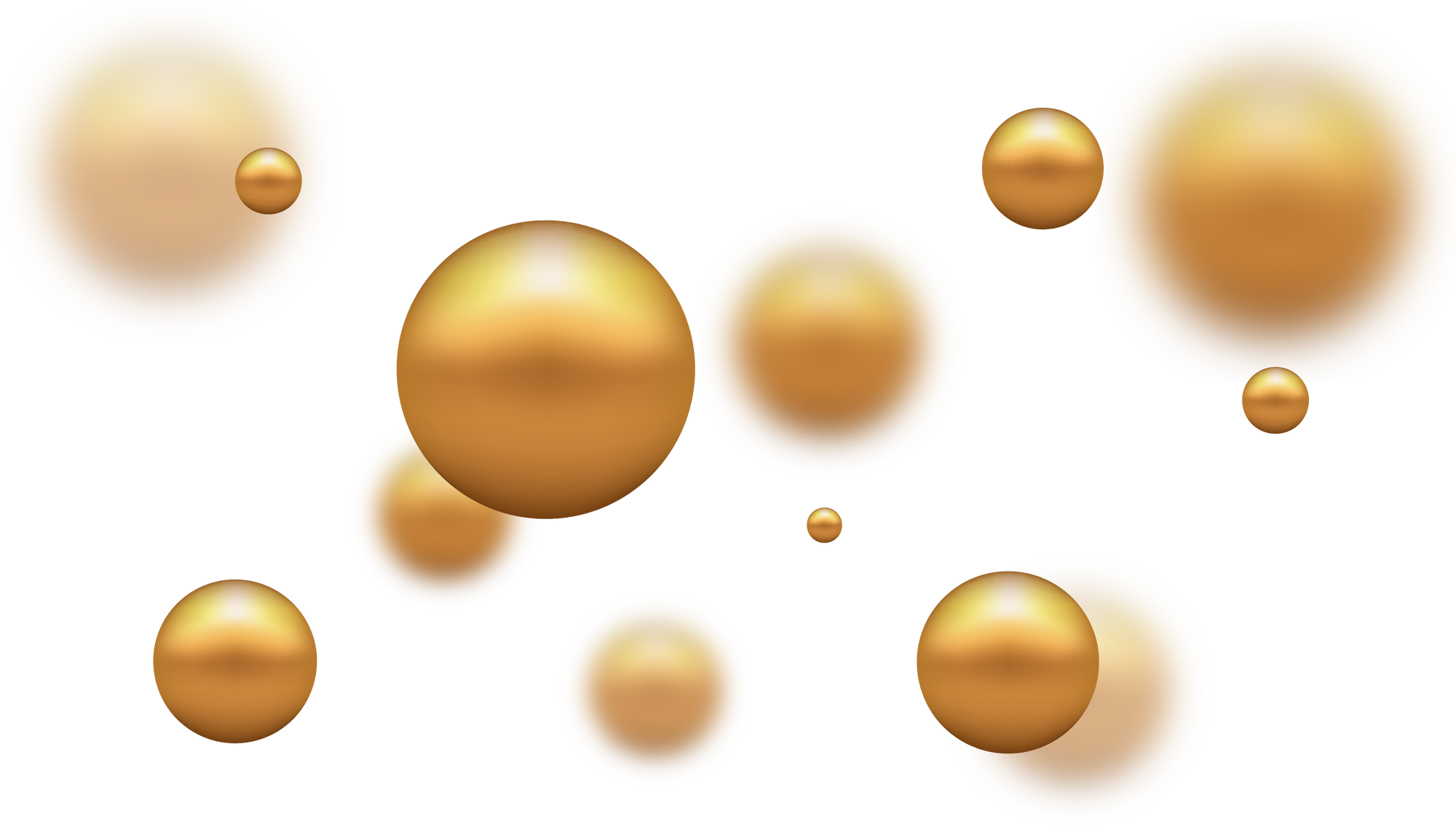 3d gold ball vector